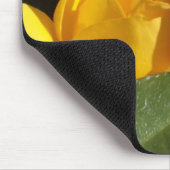 黄色のバラとテンジウムマウスパッド マウスパッド (コーナー)