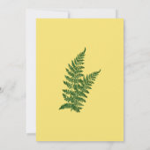 黄色のバラとフェアンの結婚式 招待状 (裏面)