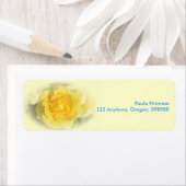 黄色のバラと色あせた青 ラベル (インサイチュ)