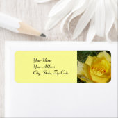 黄色のバラのアドレス表 ラベル (インサイチュ)