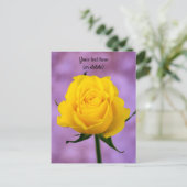 黄色のバラのシングル ポストカード (スタンド正面)