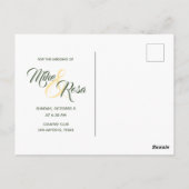 黄色のバラのテキサス州 – ジンガム州日付を保存 ポストカード (裏面)