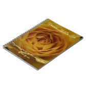 黄色のバラのパーソナライズ可能な名前+メッセージノートブック ノートブック (左側)