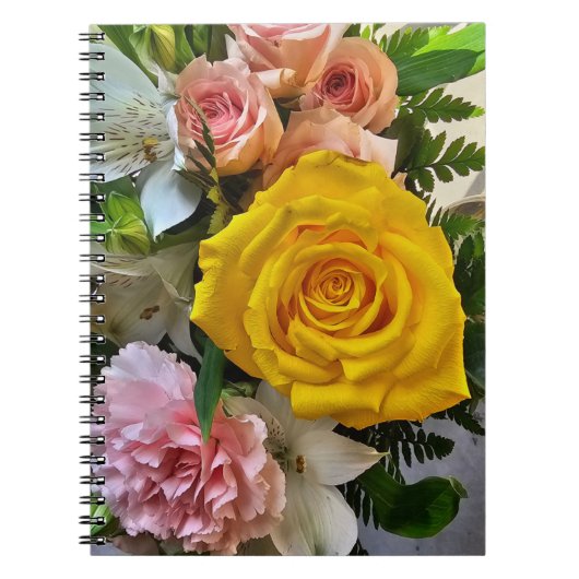 黄色のバラのメッセージ ノートブック (正面)
