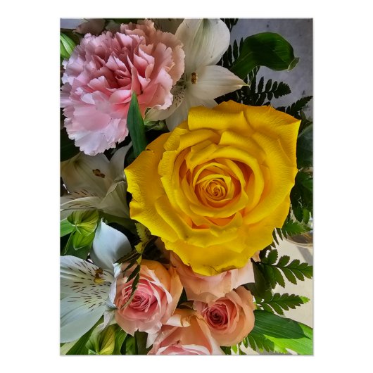 黄色のバラのメッセージ ポスター (正面)