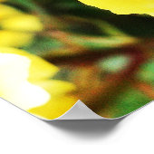 黄色のバラの写真~人生は変化している、賢く選択 ポスター (角)