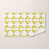 黄色のバラの生地。 バスタオルセット (ハンドタオル)