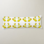 黄色のバラの生地。 ボディピロー (裏面)