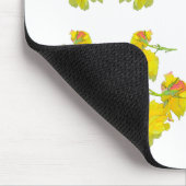 黄色のバラの生地。 マウスパッド (コーナー)