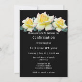 黄色のバラの確認 招待状 (正面)