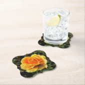 黄色のバラの自然 ペーパーコースター (インサイチュ)