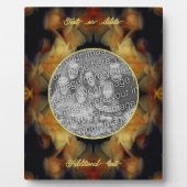 黄色のバラの花あなた自身の写真を作成 フォトプラーク (正面)