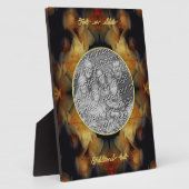 黄色のバラの花あなた自身の写真を作成 フォトプラーク (側面)