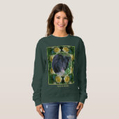 黄色のバラの花のフレーム自分の写真を作成 スウェットシャツ (正面フル)