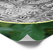 黄色のバラの花のフレーム自分の写真を作成 ポスター (角)