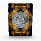 黄色のバラの花は自分の花を作成 フォトブロック (正面)