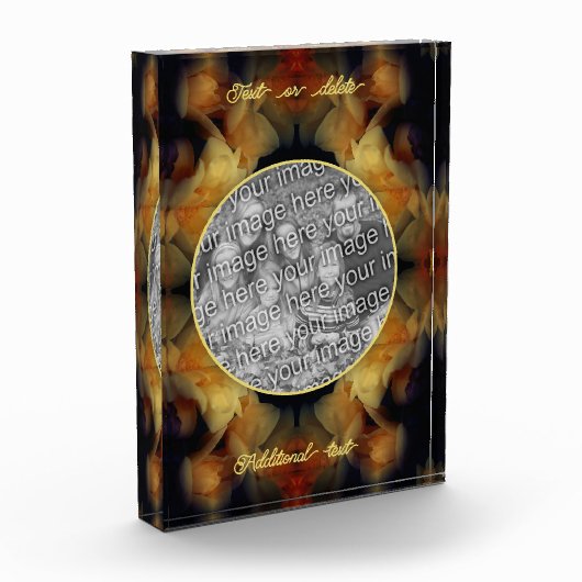 黄色のバラの花は自分の花を作成 フォトブロック (左)