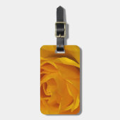 黄色のバラの花びらの荷物のラベル ラゲッジタグ (正面縦)