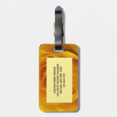 黄色のバラの花びらの荷物のラベル ラゲッジタグ (裏面縦)