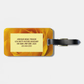 黄色のバラの花びらの荷物のラベル ラゲッジタグ (裏面横)