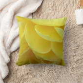 黄色のバラの花びらの装飾用クッション クッション (ブランケット)