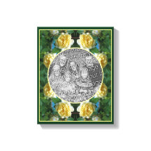 黄色のバラの花フレーム オリジナル写真から作成