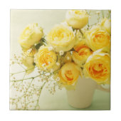 黄色のバラの花束 タイル (正面)