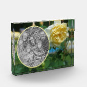 黄色のバラの花独自の作成 フォトブロック (左)