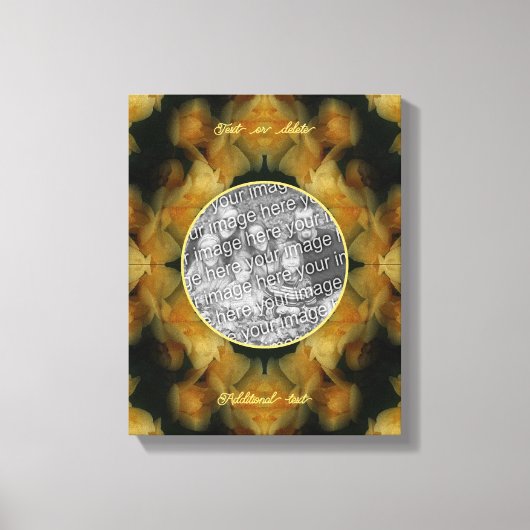 黄色のバラの花 オリジナルの写真を作成 キャンバスプリント (正面)