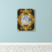 黄色のバラの花 自分だけの写真を作成 キャンバスプリント (インサイチュ (ウッドフロア))