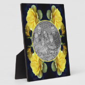 黄色のバラの花 開花 写真を追加 フォトプラーク (側面)