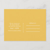 黄色のバラエレガントのフローラ結婚式の日付を保存 案内ポストカード (裏面)