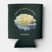 黄色のバラパーソナライズされた 缶クーラー (正面)