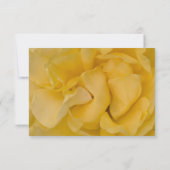 黄色のバラフローラ結婚式RSVP応答カード 出欠カード (裏面)