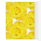 黄色のバラ白い金ゴールドフローラ花模様 (内側(左))