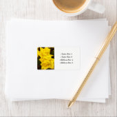 黄色のバラ結婚の住所 シール (インサイチュ)