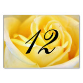 黄色のバラ結婚の表番号 テーブルナンバー (正面)