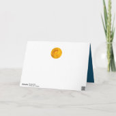 黄色のバラ色の写真パターン(青) シーズンカード (裏面)