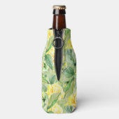 黄色のバラ葉の花 ボトルクーラー (ボトル裏面)