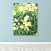 黄色のバラ キャンバスプリント (インサイチュ (ウッドフロア))