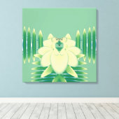 黄色のバラ キャンバスプリント (インサイチュ (ウッドフロア))