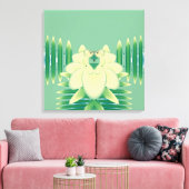 黄色のバラ キャンバスプリント (インサイチュ (リビング))