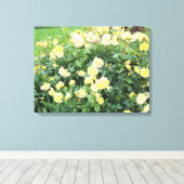 黄色のバラ キャンバスプリント (インサイチュ (ウッドフロア))