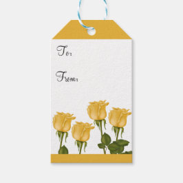 黄色のバラ ギフトタグ