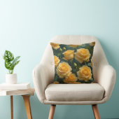 黄色のバラ クッション (椅子)