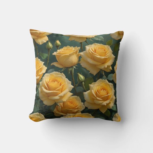 黄色のバラ クッション (正面)