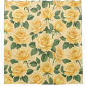 黄色のバラ シャワーカーテン (正面)