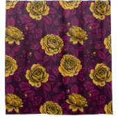 黄色のバラ シャワーカーテン (正面)