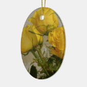 黄色のバラ セラミックオーナメント (左)