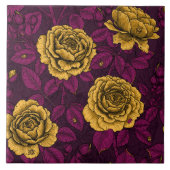 黄色のバラ タイル (正面)